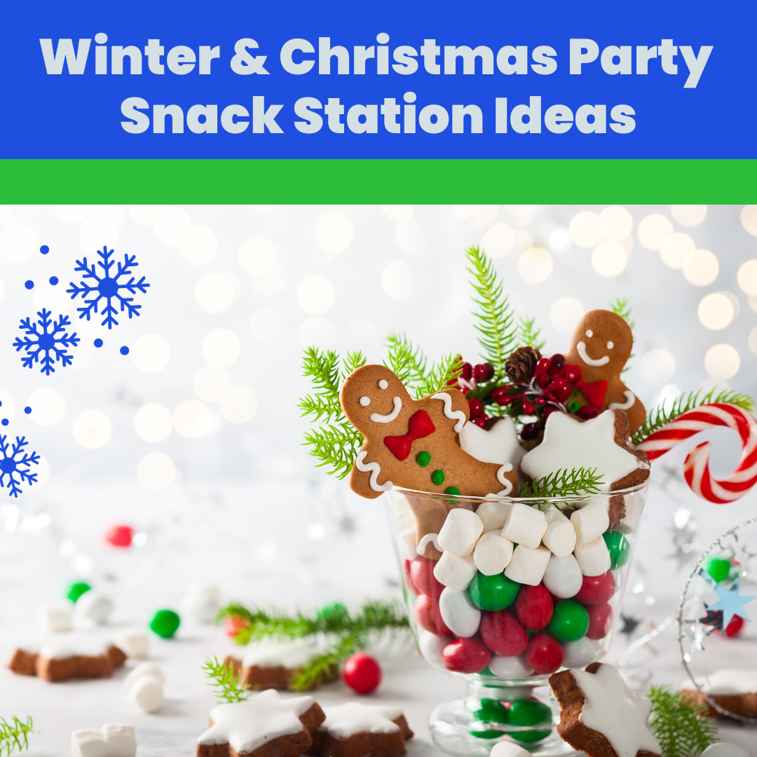 Winter and Christmas Party Snack Table Ideas