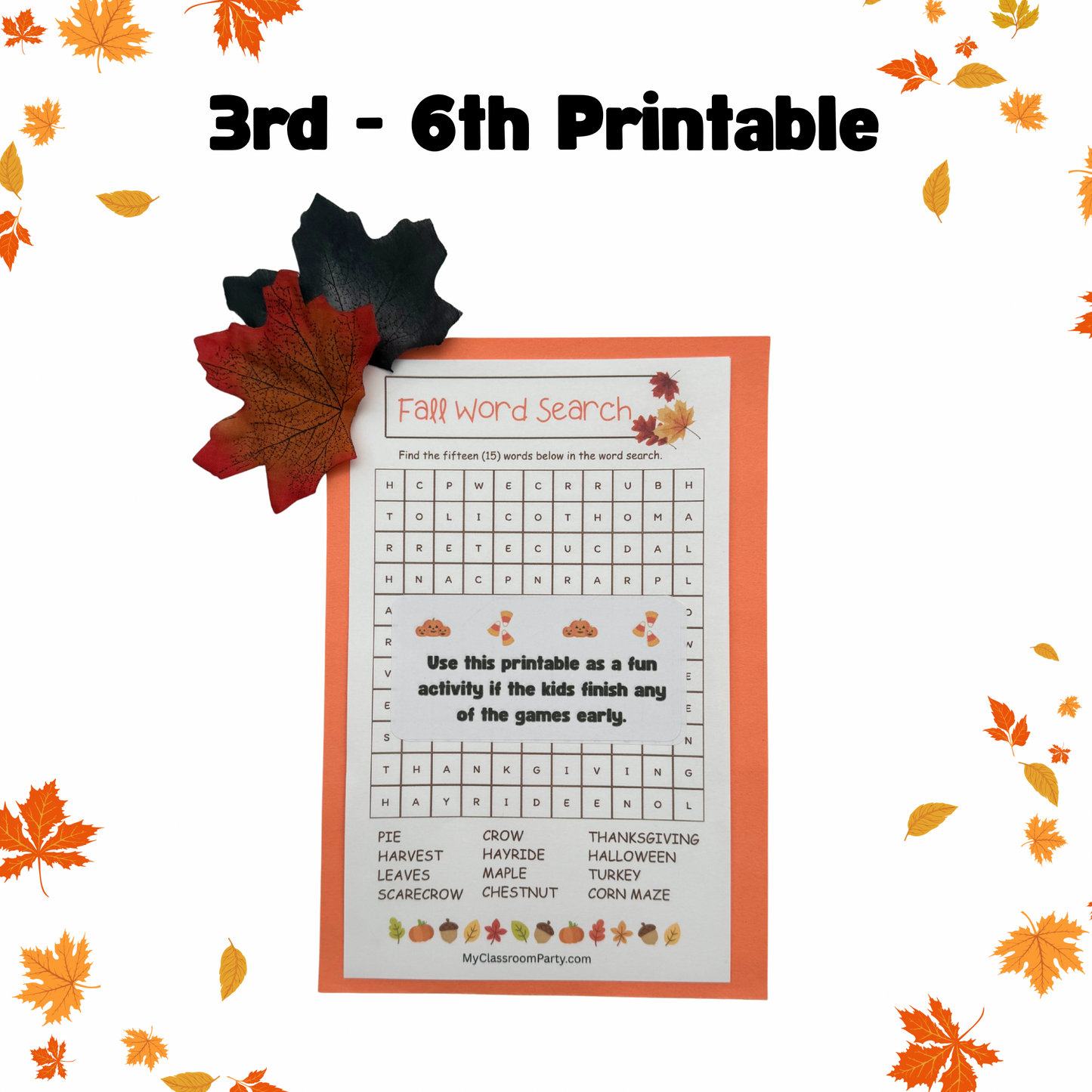 Two Game Fall and Halloween Party Box for 3rd-6th