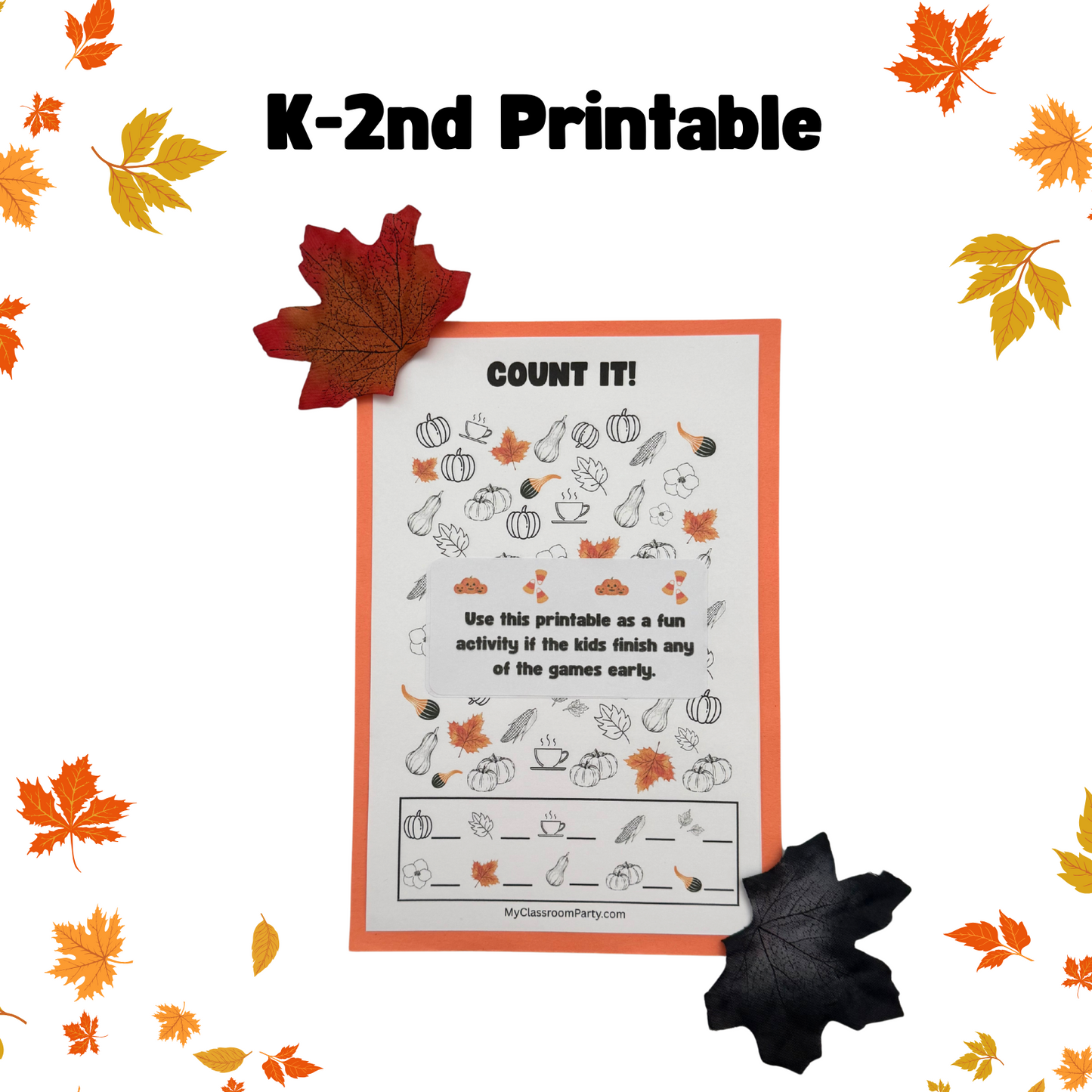 Two Game Fall and Halloween Party Box for K-2nd