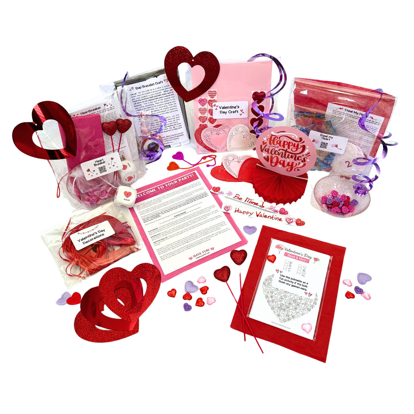 Two Game Valentine's Day Party Box for K-2nd Grade