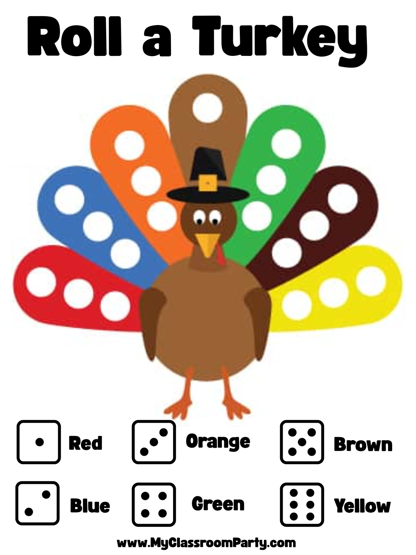 Roll a Turkey Printable