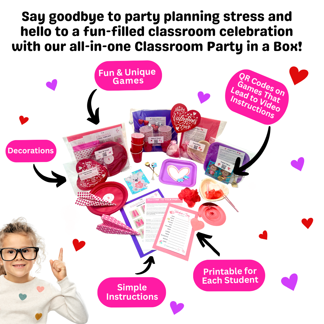 Deluxe Valentine's Day Party Box for 3rd-6th
