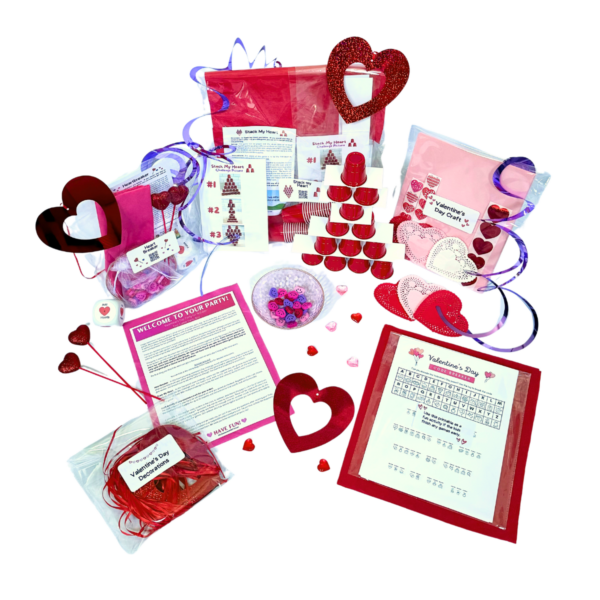 Two Game Valentine&#39;s Day Party Box for 3rd-6th Grade