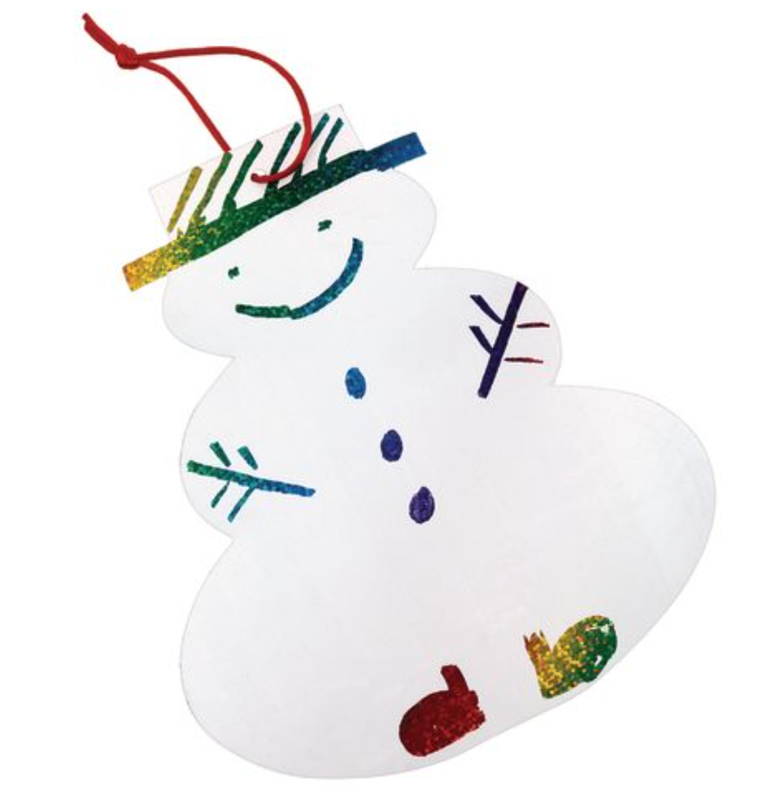 Etch art snowman craft for elementary school