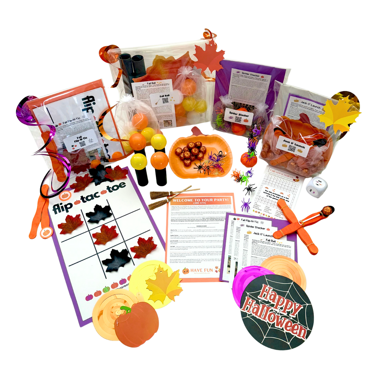 Deluxe Fall &amp; Halloween Party Box for 3rd-6th