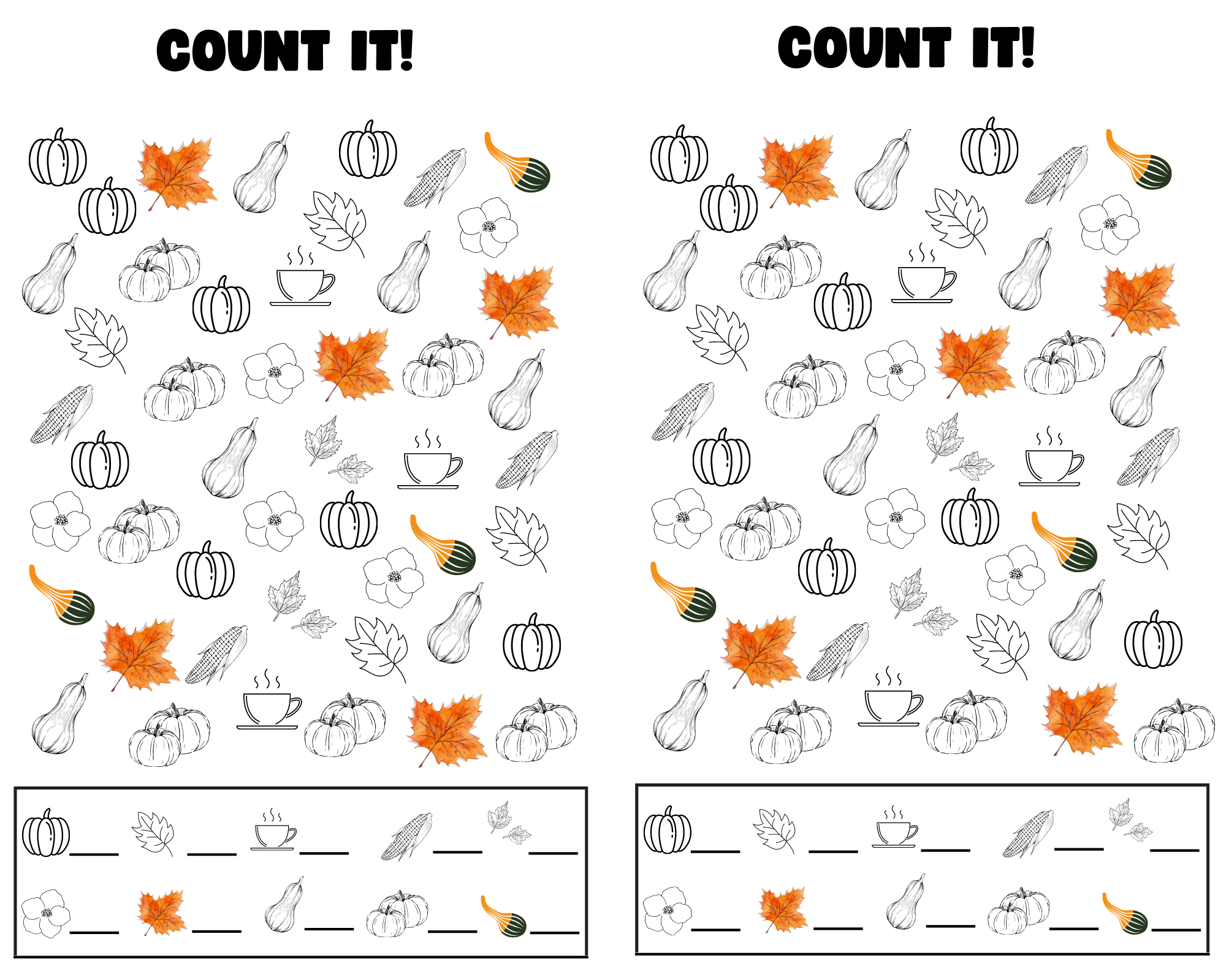 Fall Classroom Printables