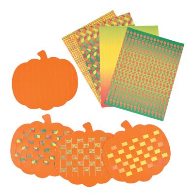 Pumpkin weaving mats.  Perfect for a fall festival or Halloween party craft. 