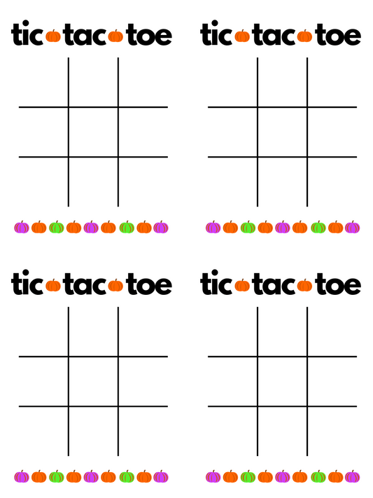 Halloween Tic-Tac-Toe Free Printable