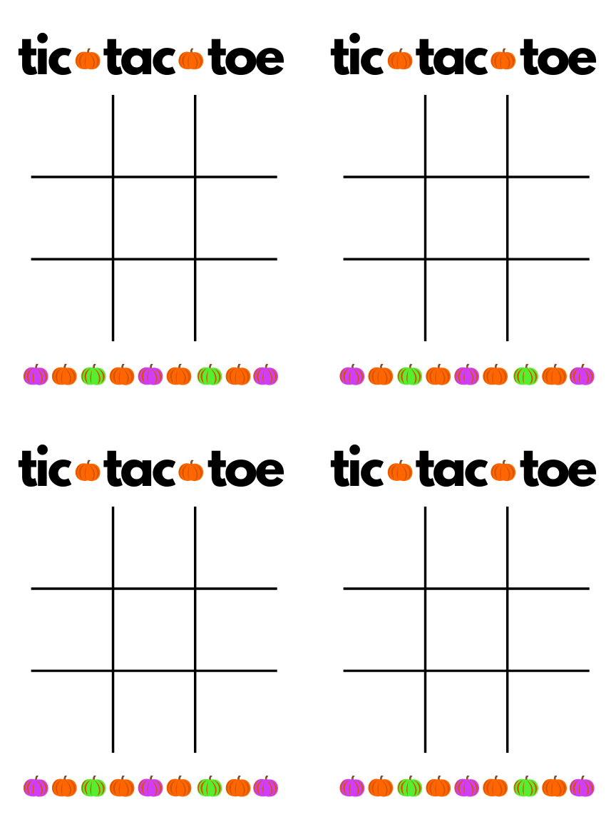 Halloween Tic-Tac-Toe Free Printable