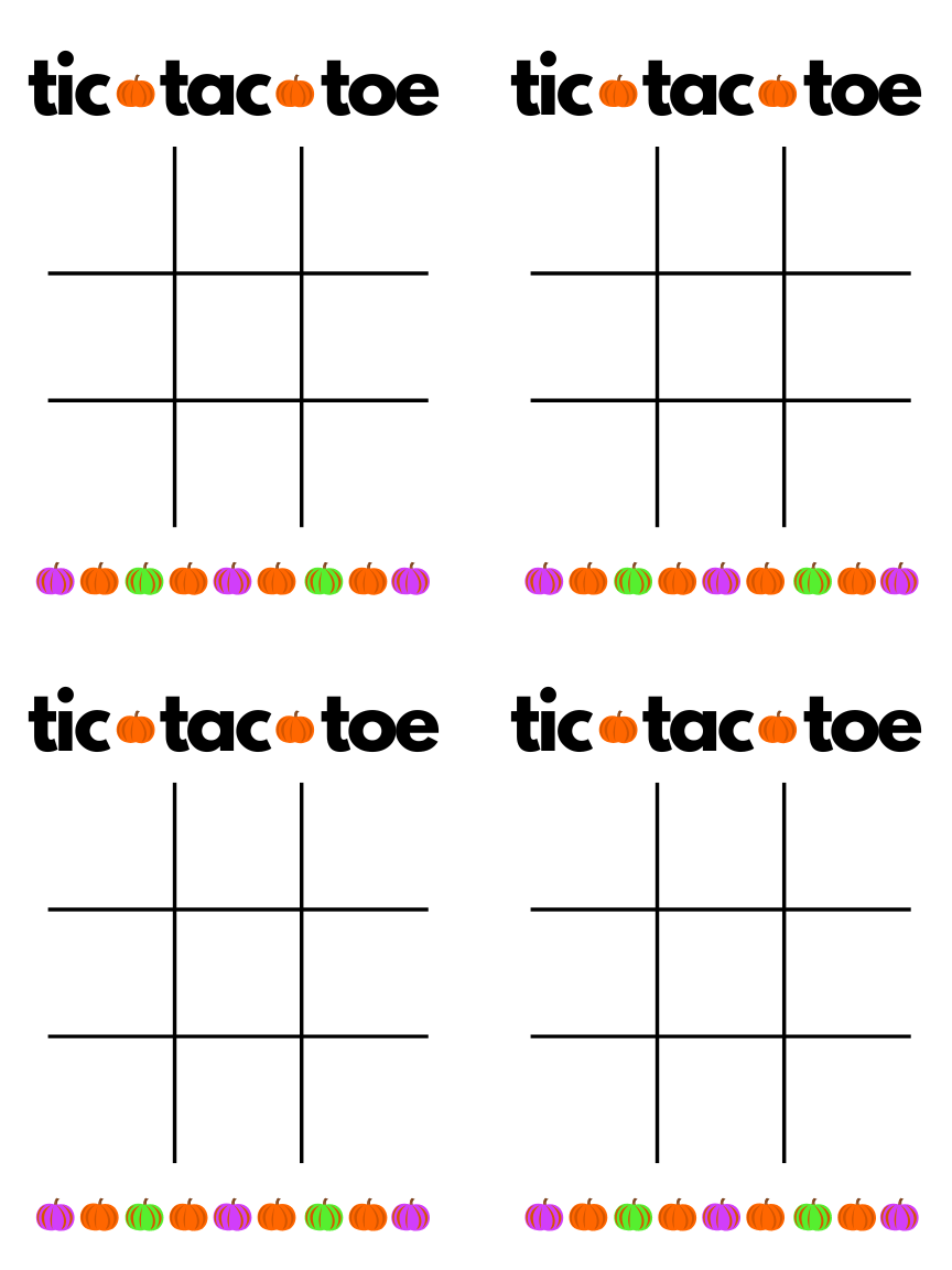 Free Halloween Printable TicTacToe MyClassroomParty