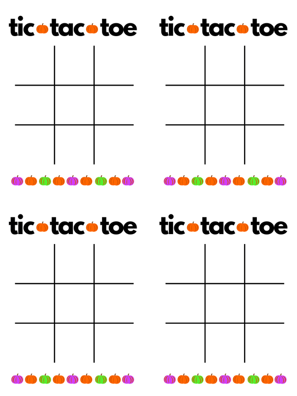 Free Halloween Printable - Tic-Tac-Toe - MyClassroomParty