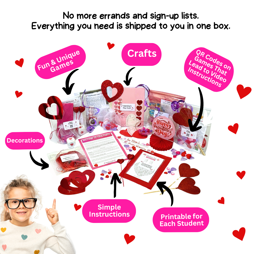 Deluxe Valentine&#39;s Day Party Box for K-2nd