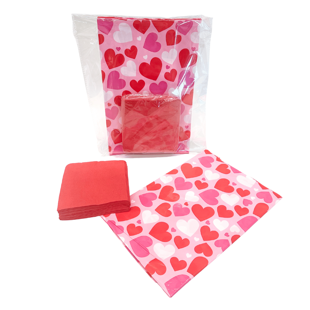 Heart Tablecloth and Napkins