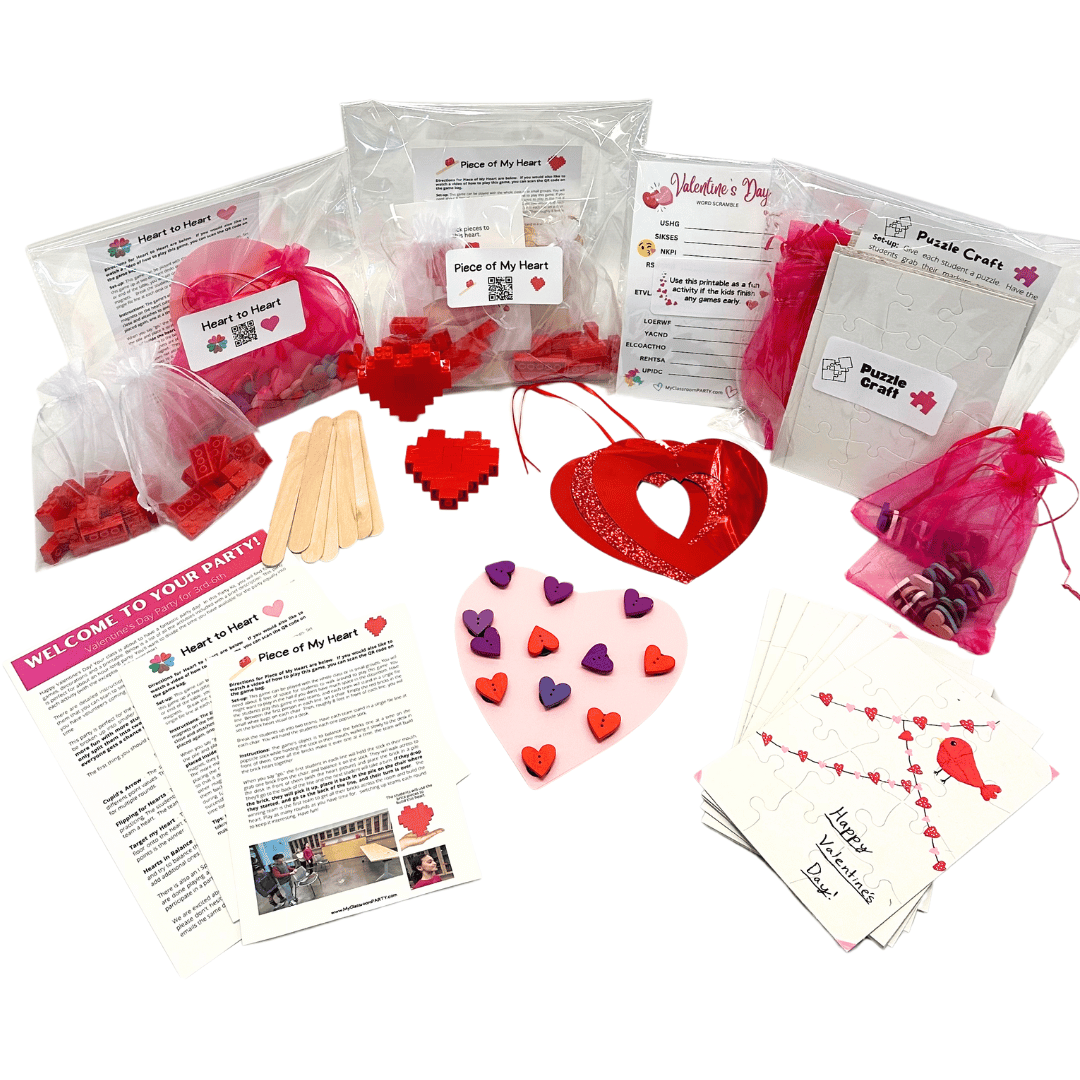 Two Game Valentine&#39;s Day Party Box for 3rd-6th Grade