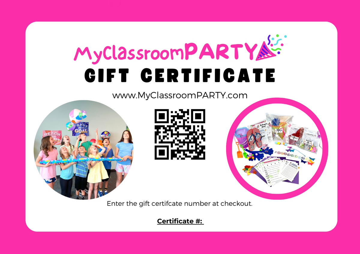 MyClassroomPARTY Gift Card